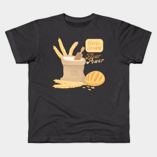 Fresh-Ground Flour Power Kids T-Shirt